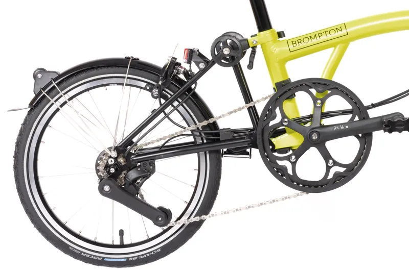 Brompton Electric C Line Urban Folding Bike 2024 in Yuzu Lime-4